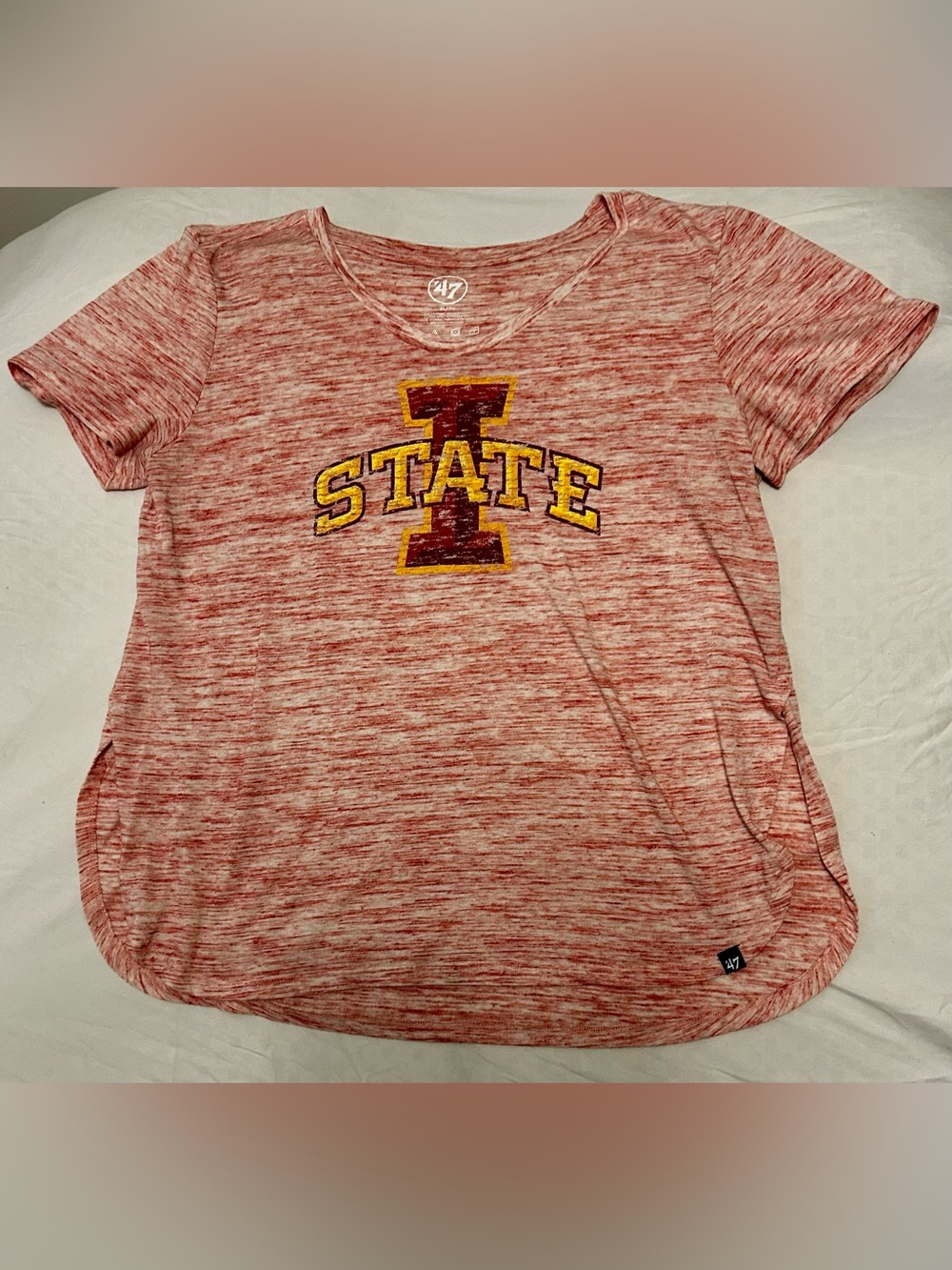 '47 Red Heather Tee with Iowa State Cyclones Graphic